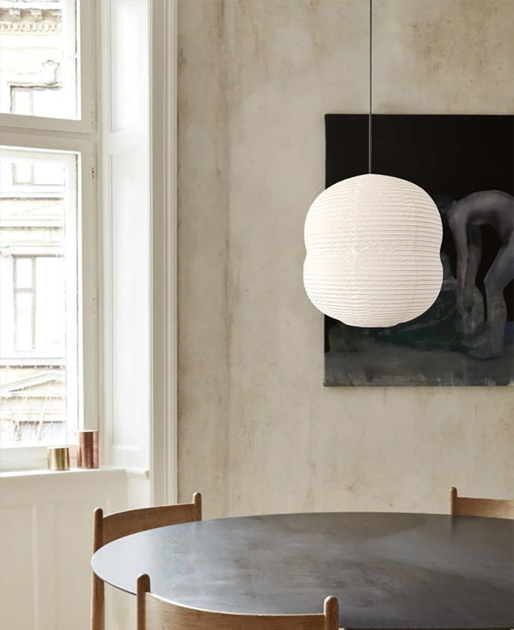 Washi-Papier-Mini-Pendelleuchte – Lampe im japanischen Stil für das Wohnzimmer