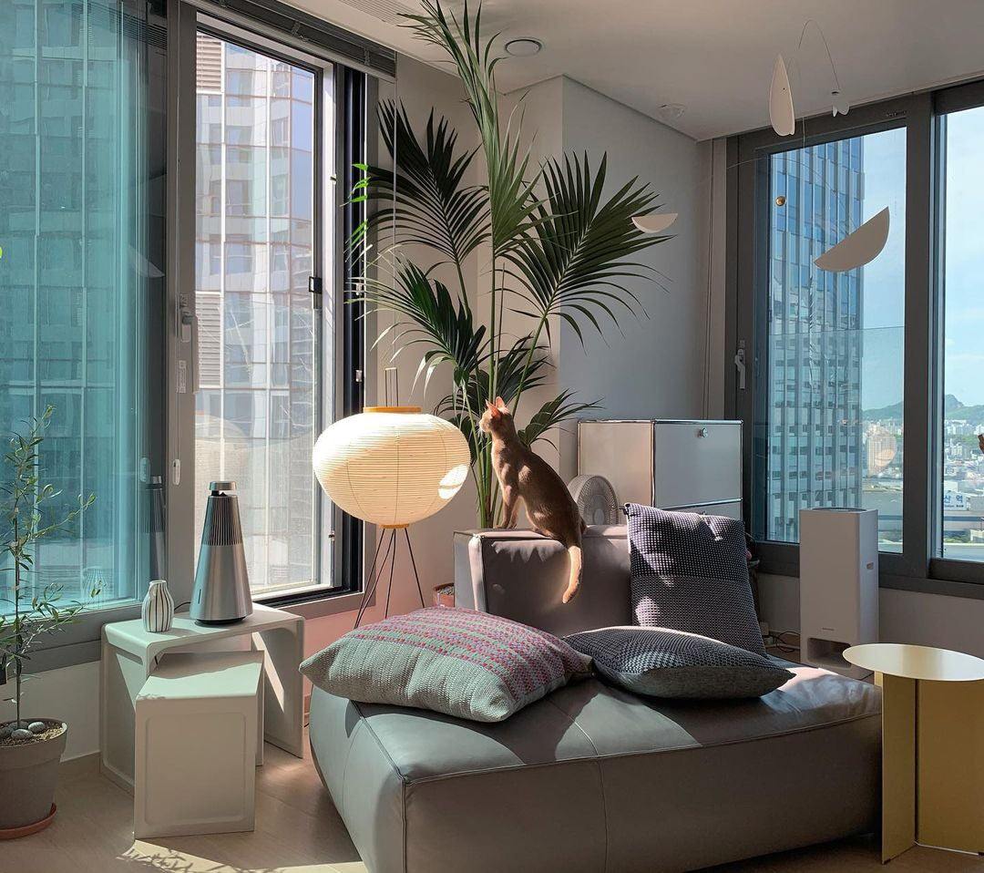 Rice Paper Floor Lamp - Bamboo Frame Soft Light for Living Room