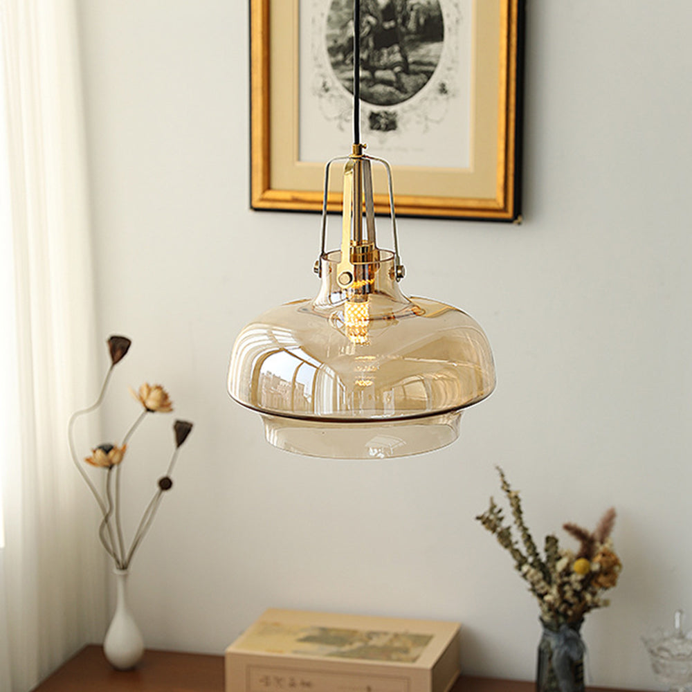 Modern Unique Shaped Fish Tank Glass Pendant Light