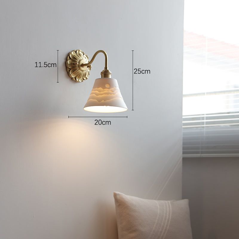 Brass Ceramic Wall Light