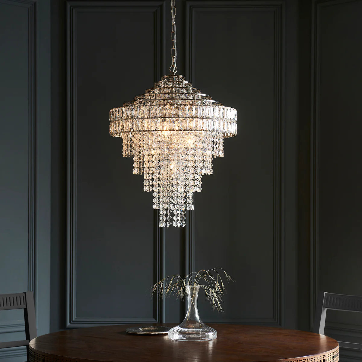 Virelis Style Luxe Crystal Pendant Light – Ambient Lighting for Kitchens & Hospitality Spaces