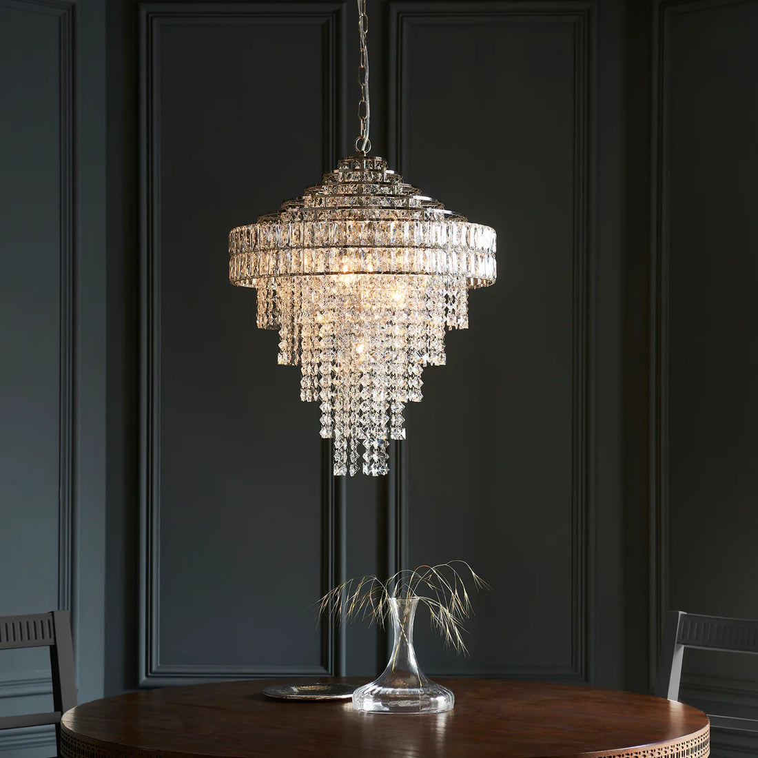 Virelis Style Luxe Crystal Pendant Light – Ambient Lighting for Kitchens & Hospitality Spaces