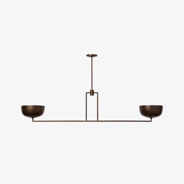 Lustrona Multi-Light Chandelier Metal Dome Shades - Streamlined Modern for Dining Room