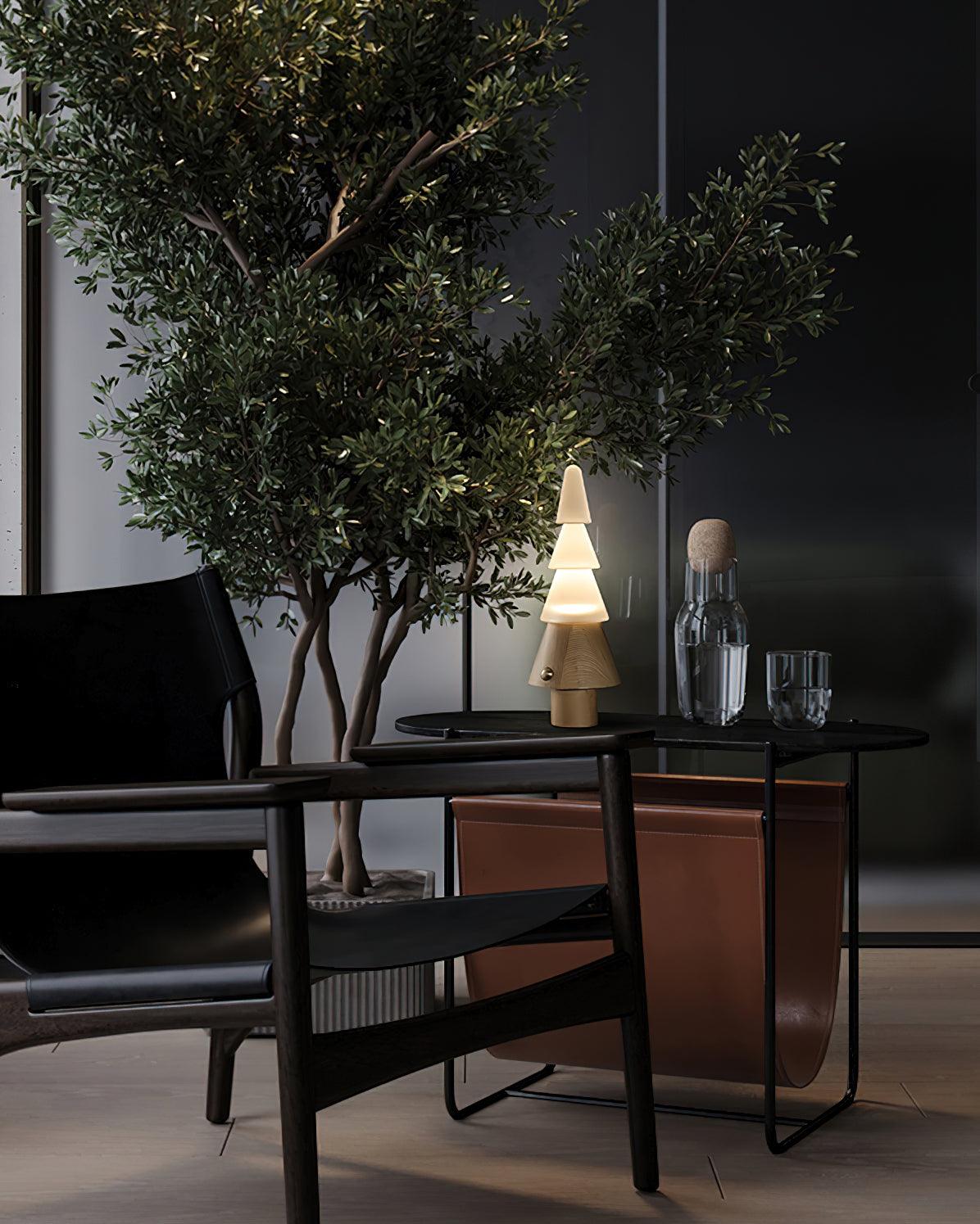 Tree Table Lamp - Built-in Battery Adjustable Night Light