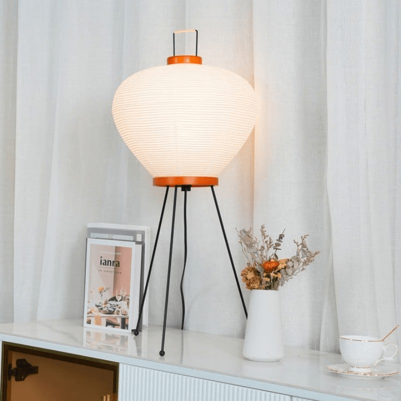 Tischlampe aus Washi-Papier – handgefertigter Schirm für elegantes Ambientelicht