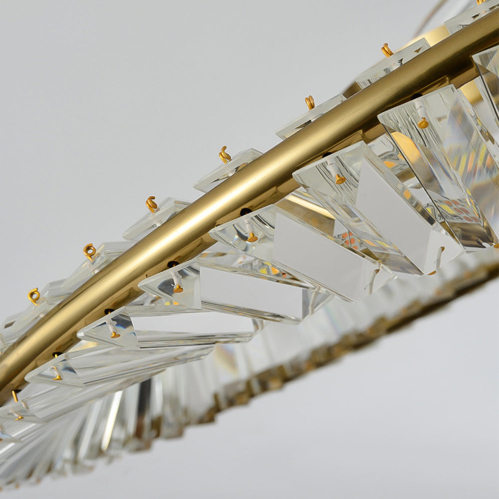 Modern LED Crystal Ceiling Lamp – Round Fixture for Living Room
