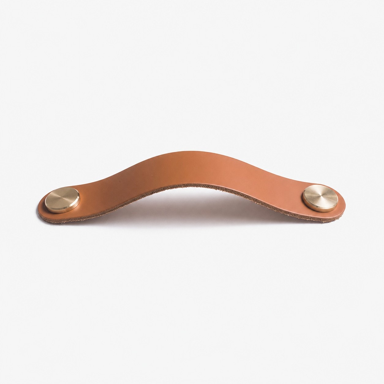 Cowhide leather and brass cabinet pull handle color and size option