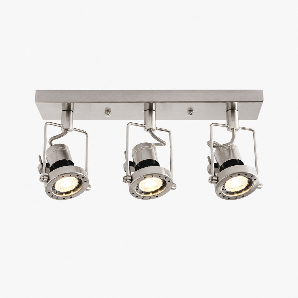 Verstellbarer Bauhaus-Spot aus gebürstetem Nickel