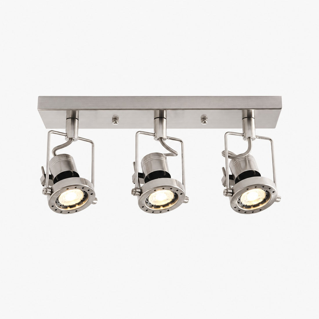 Verstellbarer Bauhaus-Spot aus gebürstetem Nickel