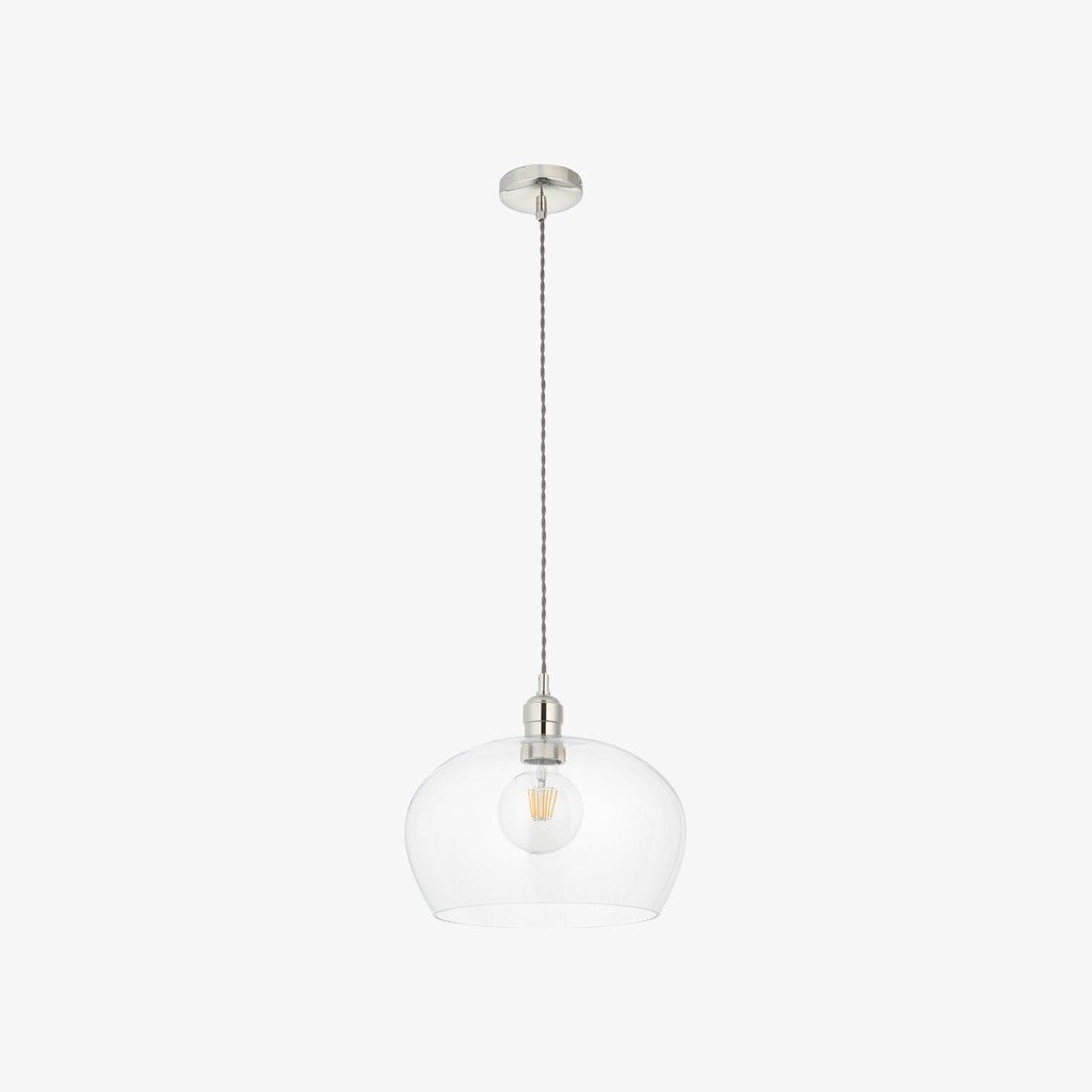 Clarione Height-Adjustable Glass Pendant Light - Classic Art Deco Light