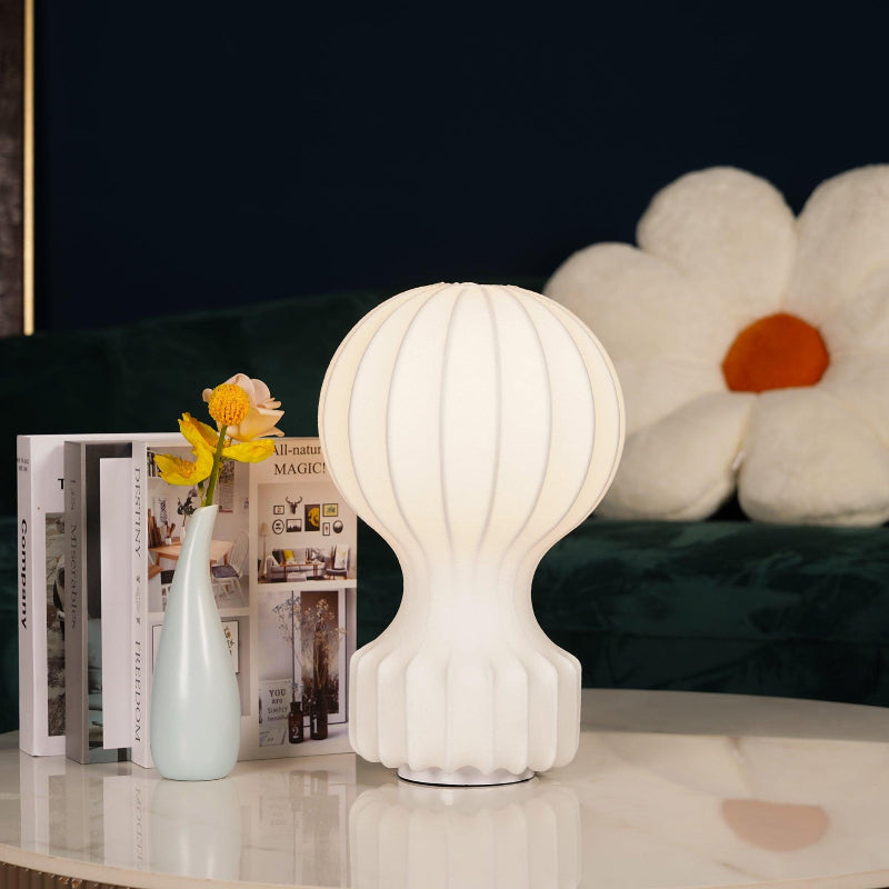 Heißluftballon Cocoon Weiße Tischlampe