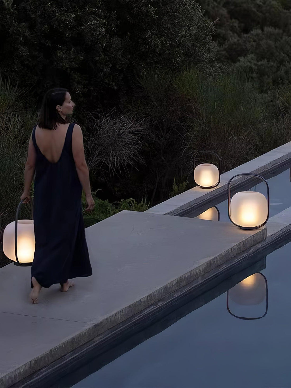 Tragbare Laterne Outdoor-Tischlampe - Wiederaufladbare Lampe für Balkon