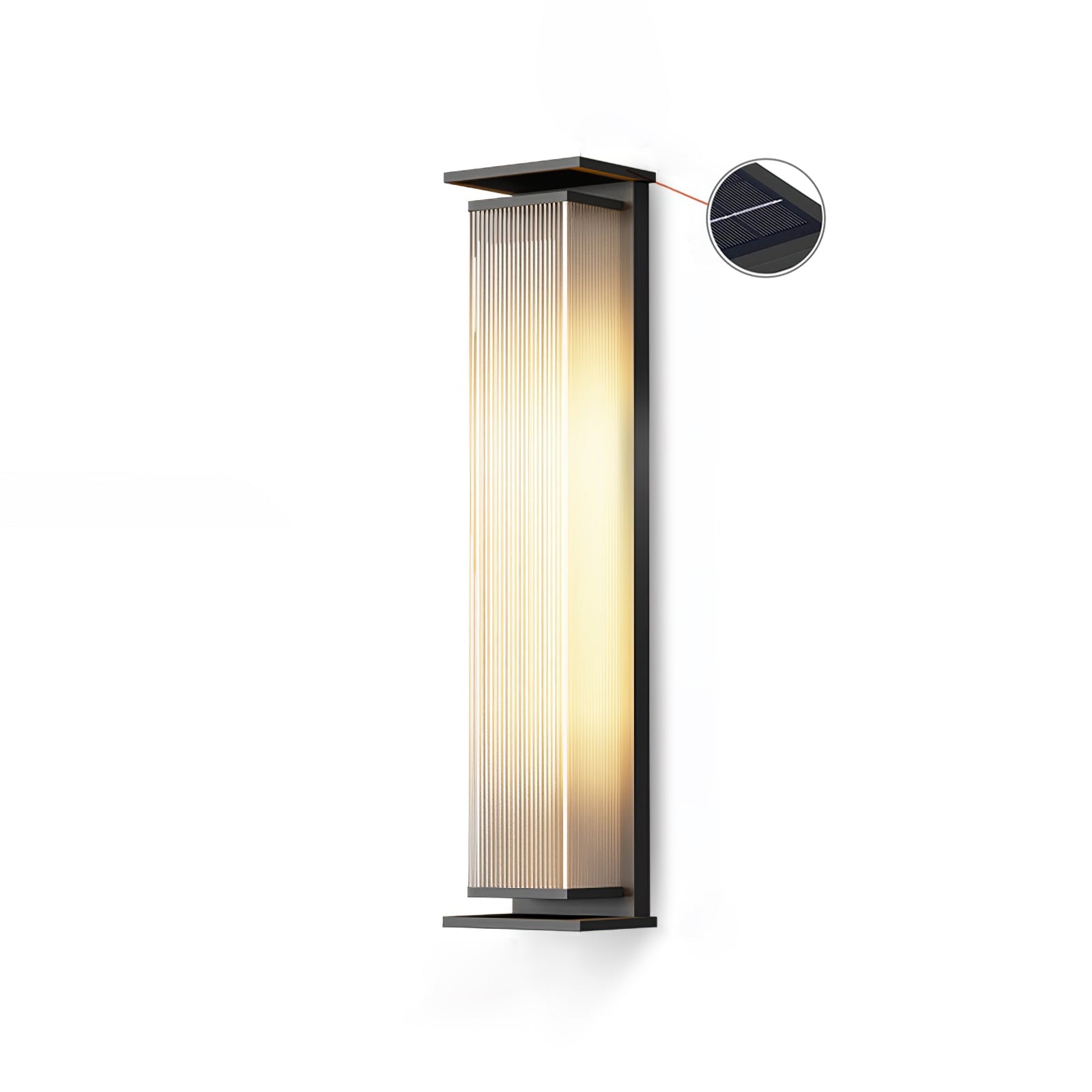 Rectangular Solar Outdoor Wall Lamp - LED Light for Garden