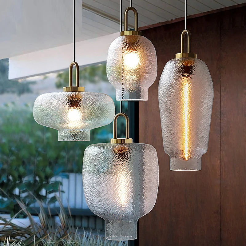 Frosted Glass Pendant Light – Modern Fixture for Bedroom & Dining Room