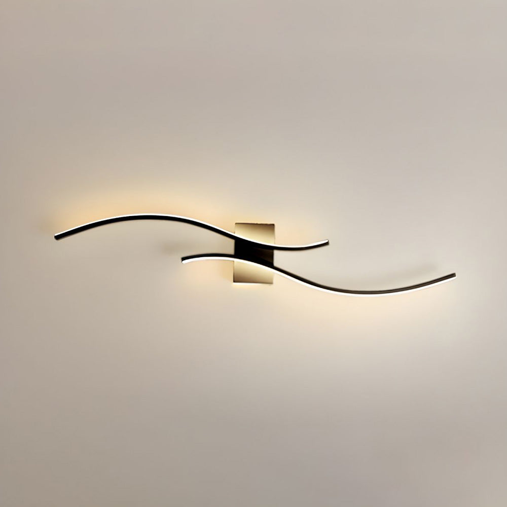 Curve LED-Wandleuchte – Modernes dimmbares Acryl-Design für das Wohnzimmer