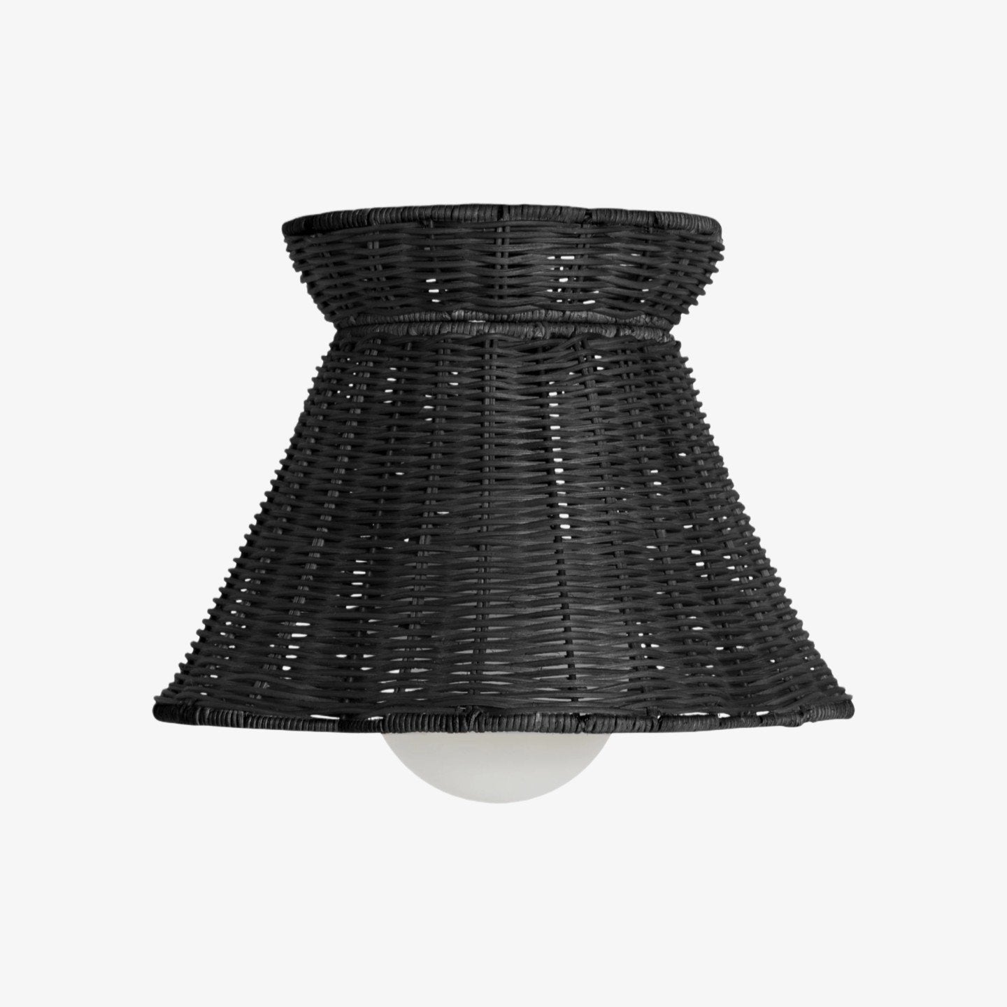 Wickara Woven Organic Silhouette Ceiling Light - Rattan Boho Style for Living Room