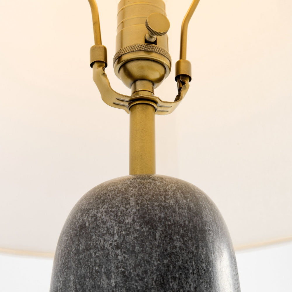 Albi Minimalist Marble Table Lamp – Elegant Fabric Shade Suitable for Any Room