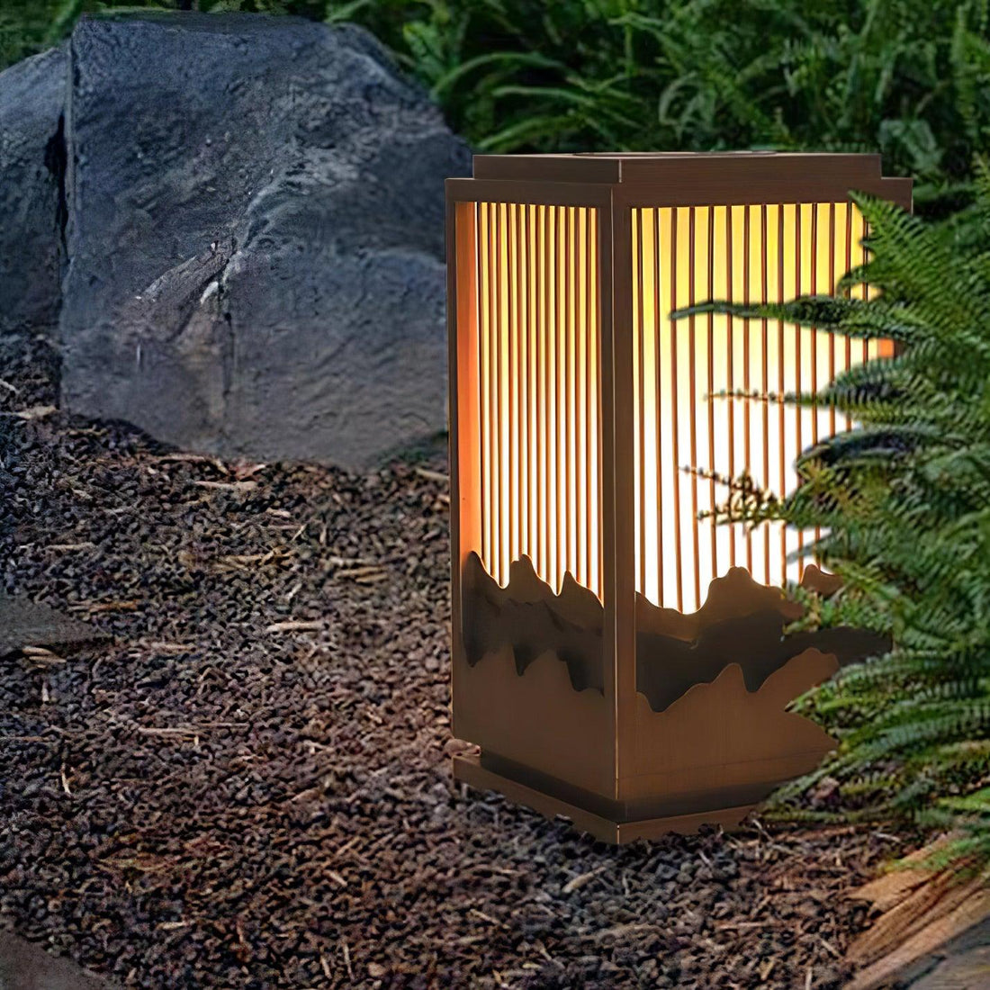 Wave Garden Outdoor Light - Sleek Wavy Body Weather