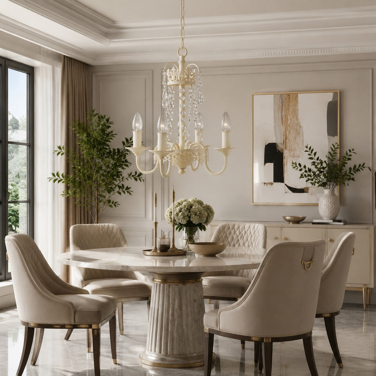 Vintage European Crystal Chandelier