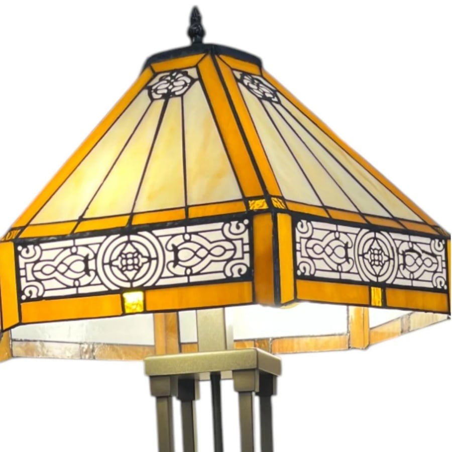 Velora Artisan Dragonfly Stained Glass Table Lamp — Vintage Tiffany Style Accent Light for Living Room