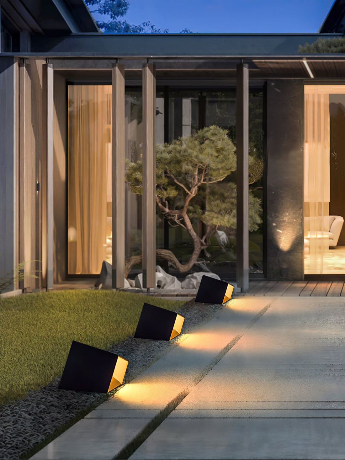 Cube Outdoor LED Lamp - Modern Weatherproof Light for Garden & Patio