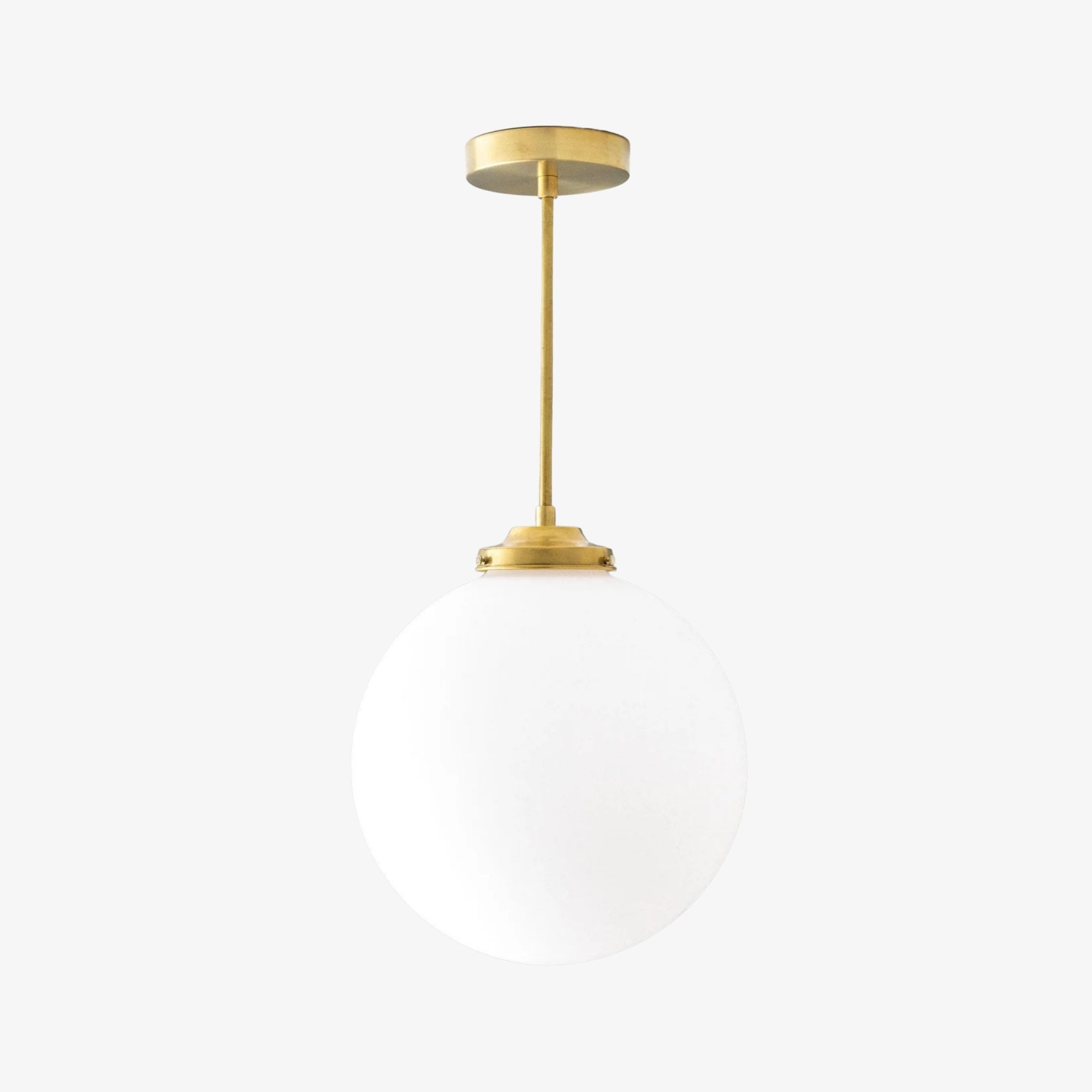Glorica Glass 12 Inch Globe Ceiling Light - Frosted Glass Art Deco Pendant And Flush Mount