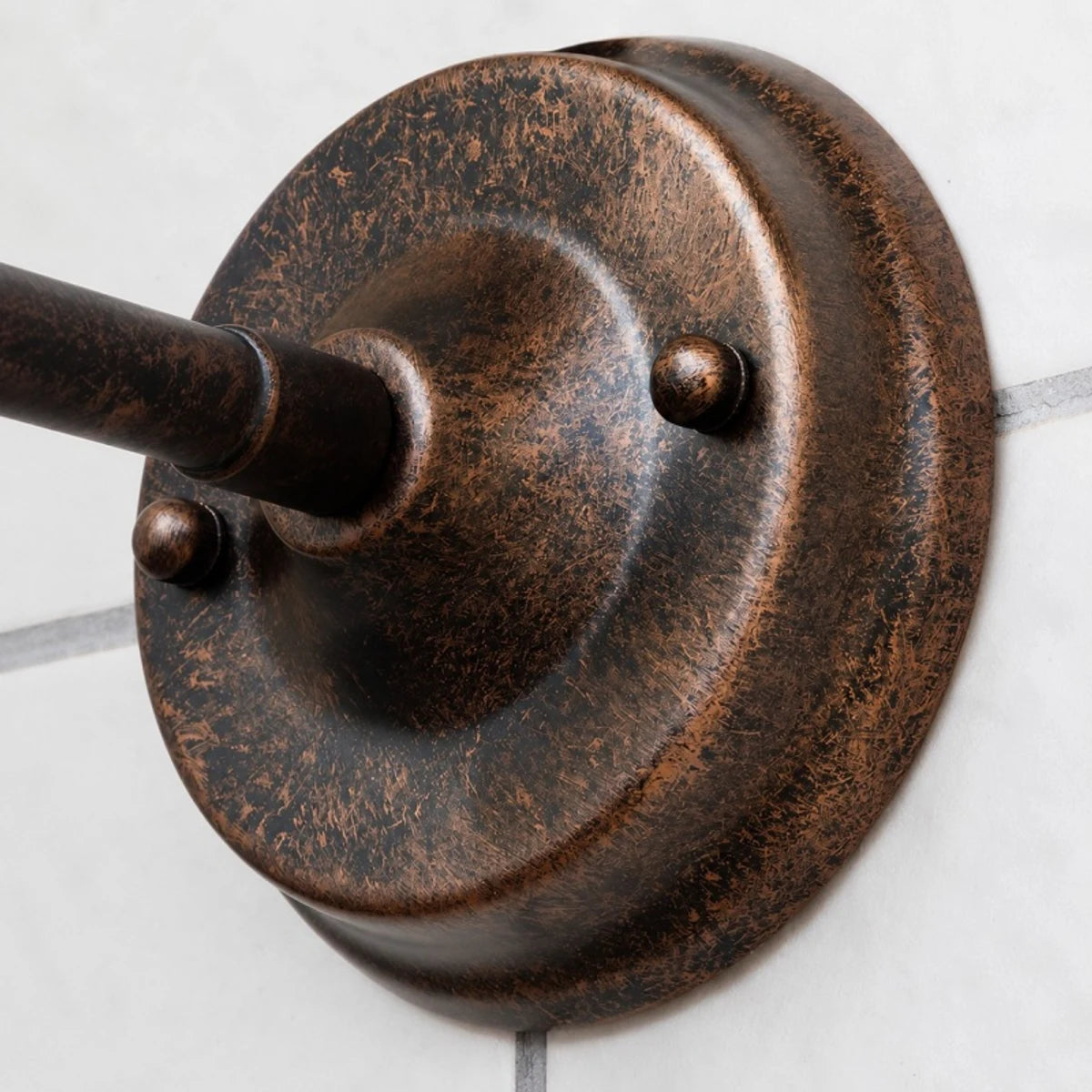 Antique bronze wall plate finish close up