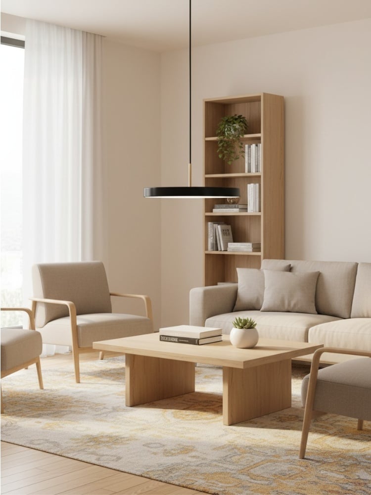 Asteria Minimalist Metal and Acrylic LED Pendant Light