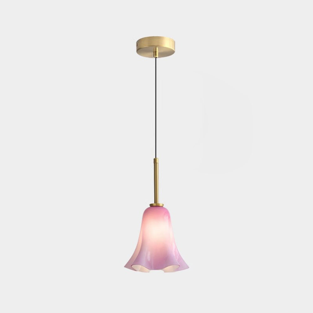 Bauhaus Pendant Light - Retro Glass Flower Design for Bedroom