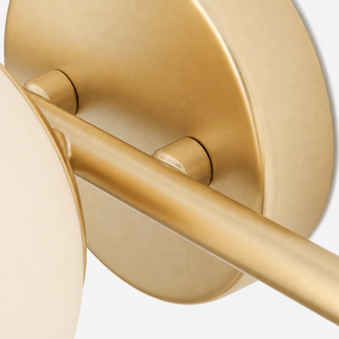 Gold Milk Glass Vanity Light