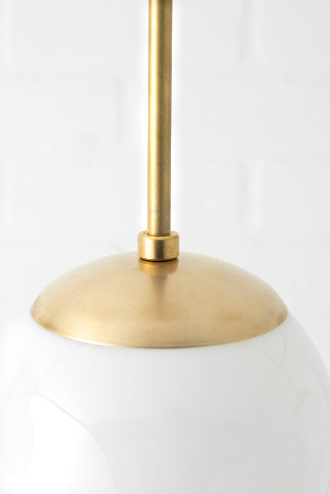 Glorica Glas Weiße Kugel Pendelleuchte - Mid Century Modern Glas Hängeleuchte