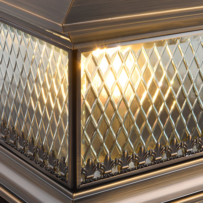 Solar-Pfostenleuchte Diamond – Elegante Außenleuchte aus Glas für Gartenwege