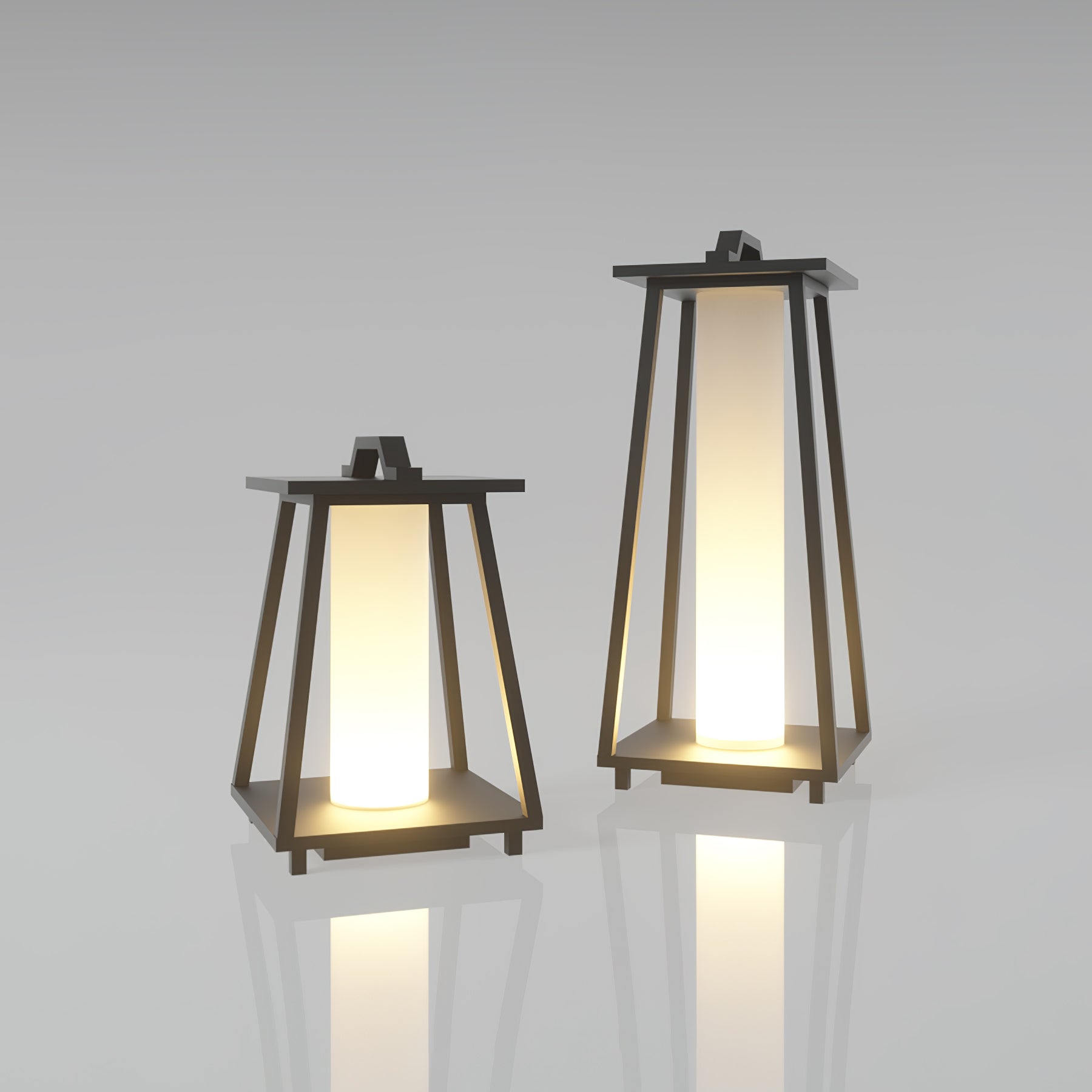 Acrylic Shade Light - Stainless Steel Portable Outdoor Lamp for Garden