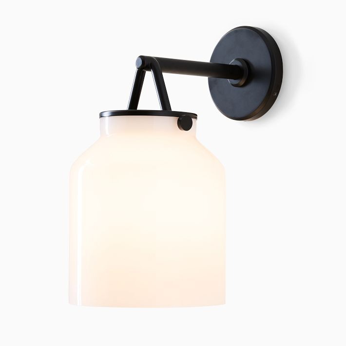Hanton Metal Outdoor Wall Sconce - Matte Black Industrial Light Fixture
