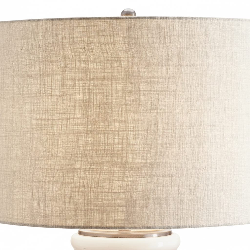 Mello Contemporary Table Lamp - Textured Ceramic Base for Living Room and Office