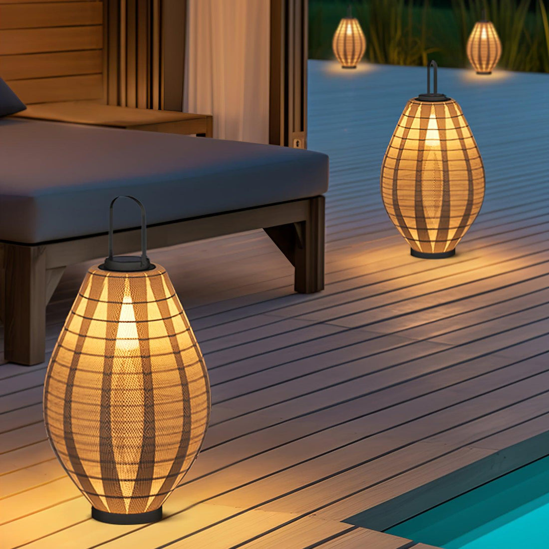 Mesh Beacon Outdoor Lamp - Waterproof Teardrop Stainless Steel Light