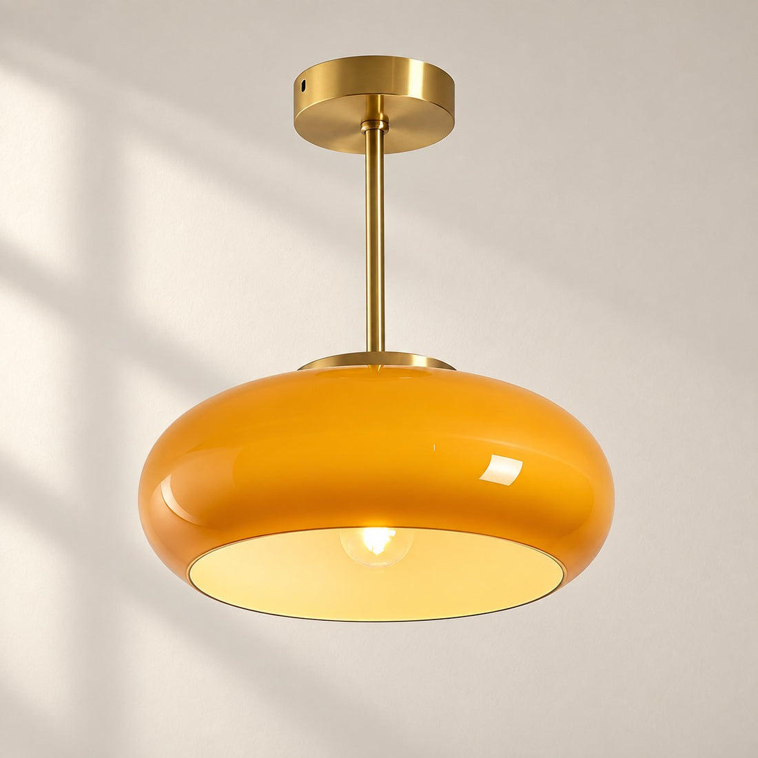 Bauvia Bauhaus moderne runde Glas-Deckenleuchte