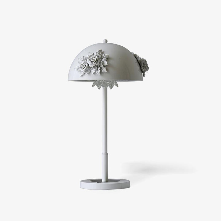 Table Lamp with Built-in Battery - Artistic Floral Light for Room