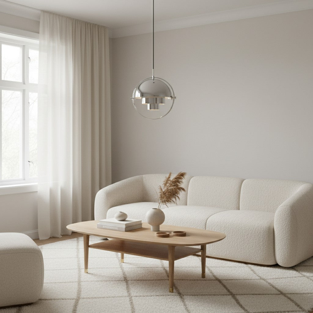 Multiva Sculptural Pendant Light – Adjustable Chandelier in Danish Modern Style for Dining Areas N18