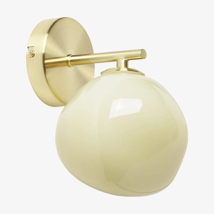 Orra Opal Glass Wall Sconce - Elegant Globe and Metal Sconce for Living Room and Bedroom