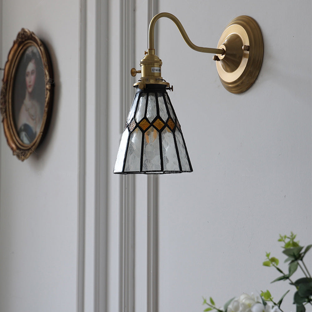Stained Glass Wall Light - Vintage Petal Sconce For Living Room