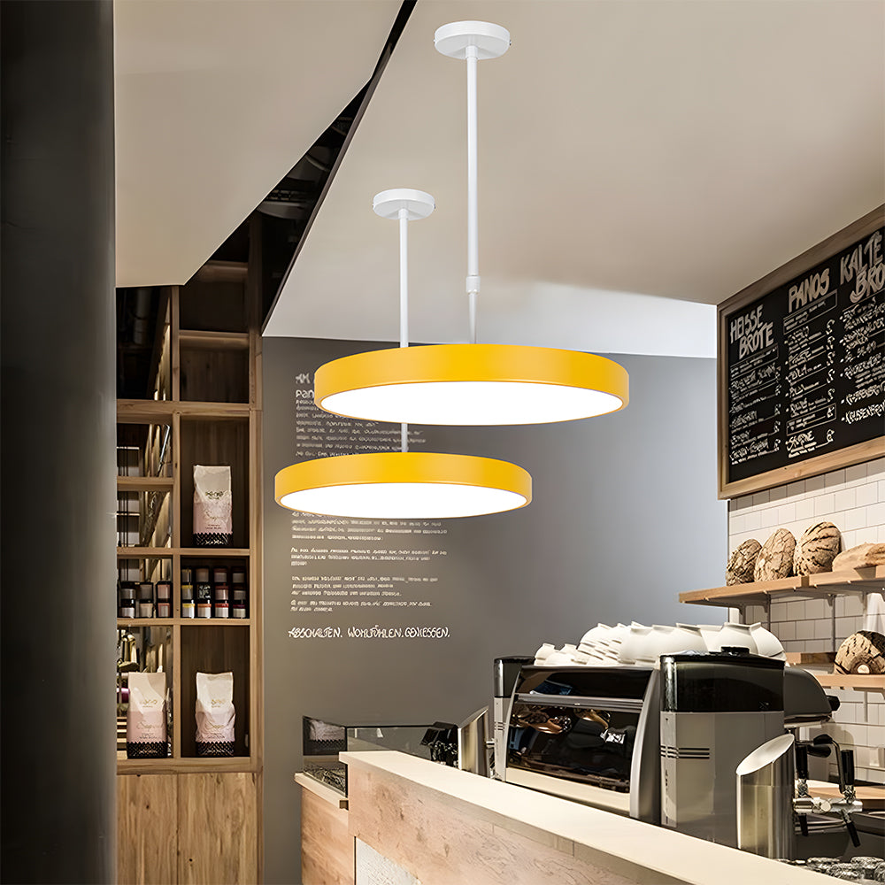 Macaron Disc Pendant Light - Modern Acrylic Kitchen Island Lighting