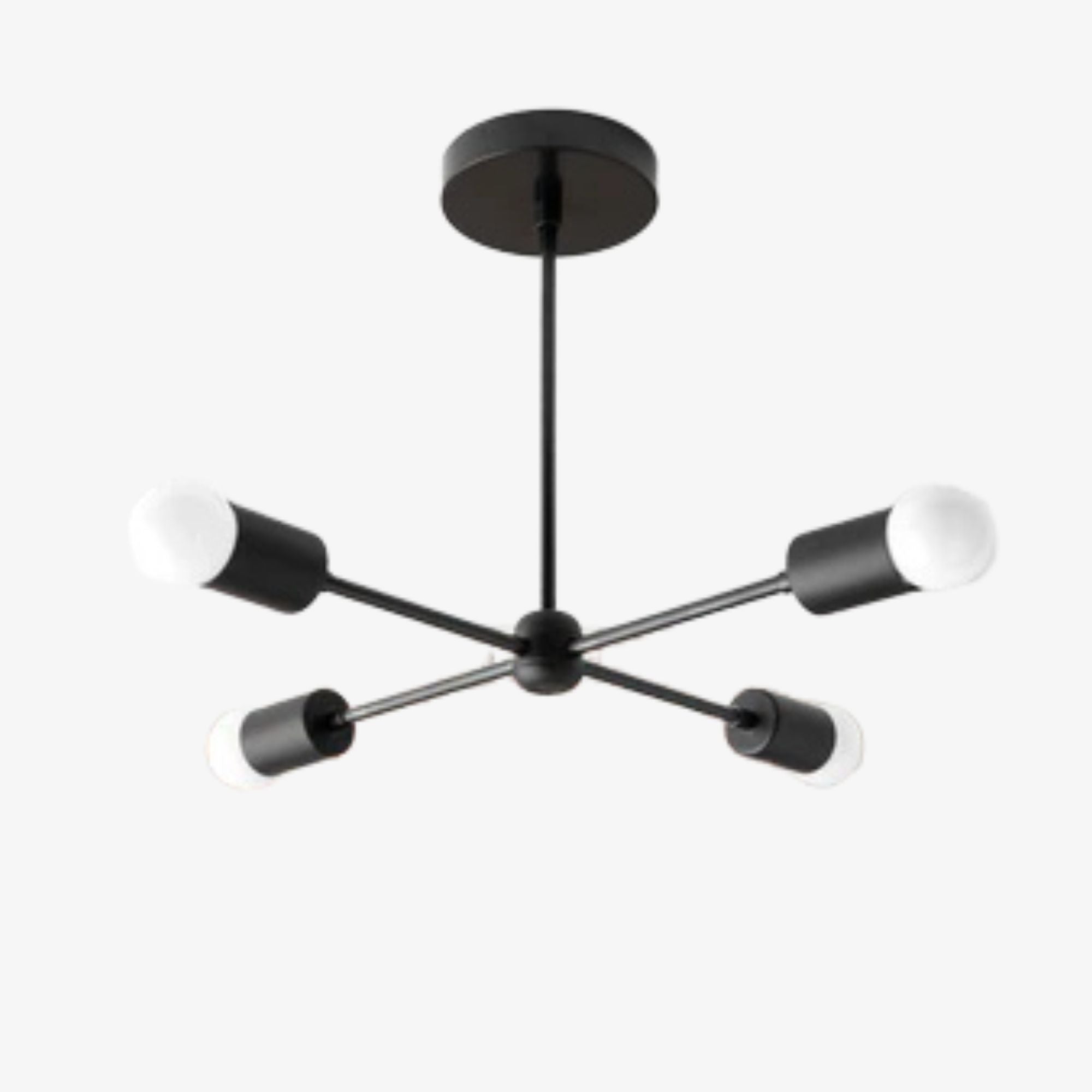Mobilux Line Mid Century Gold Sputnik Chandelier - Geometric Brass Fixture