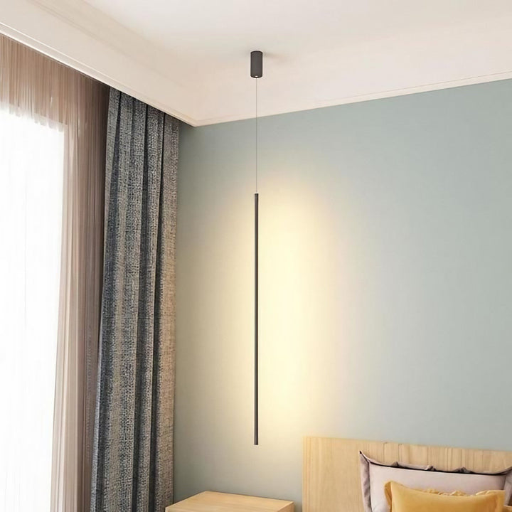Schwarze lineare industrielle LED-Streifen-Pendelleuchte