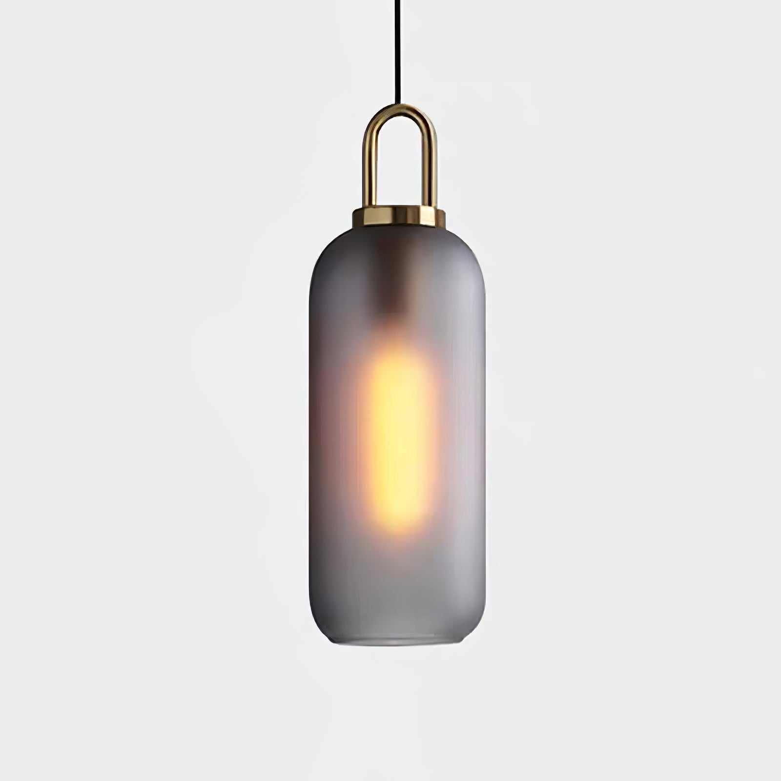 Kupferbeschichtete Glas-Plug-in-Hängeleuchte mit Kabel