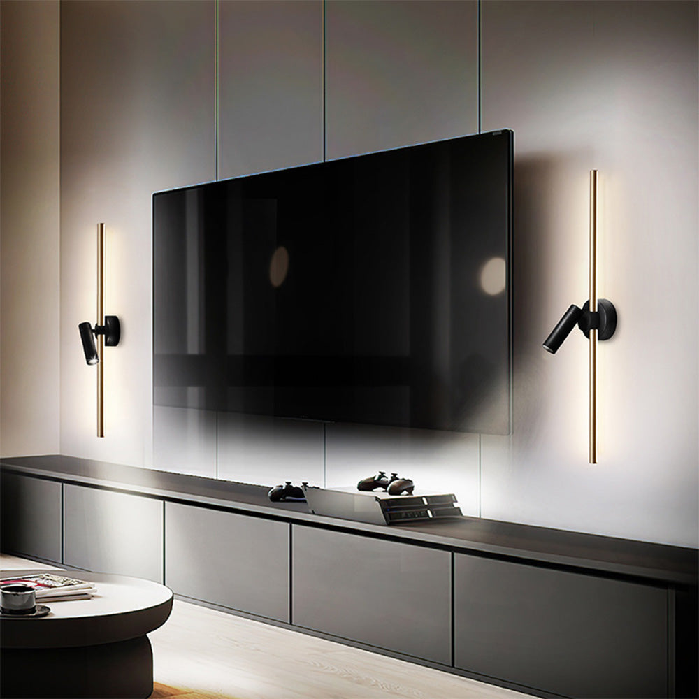 Gold Aluminum Ceiling Light - Modern Rotatable LED Spotlight