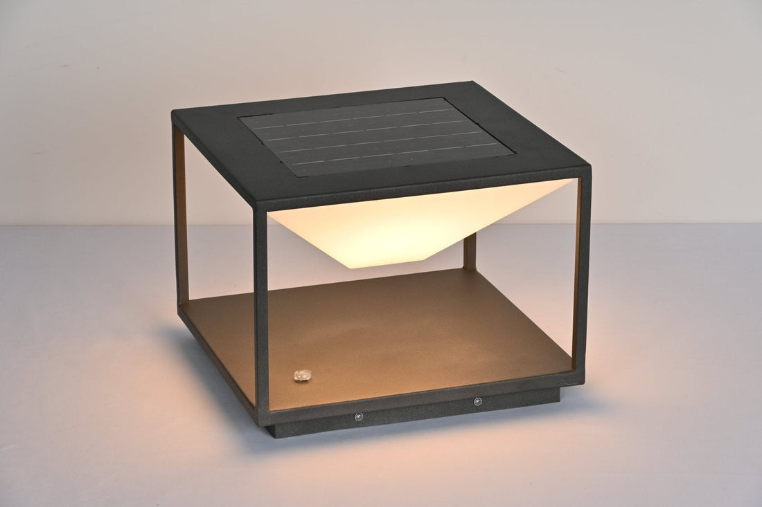 Geometric LED Outdoor Lamp - Minimalist Light for Patio & Garden