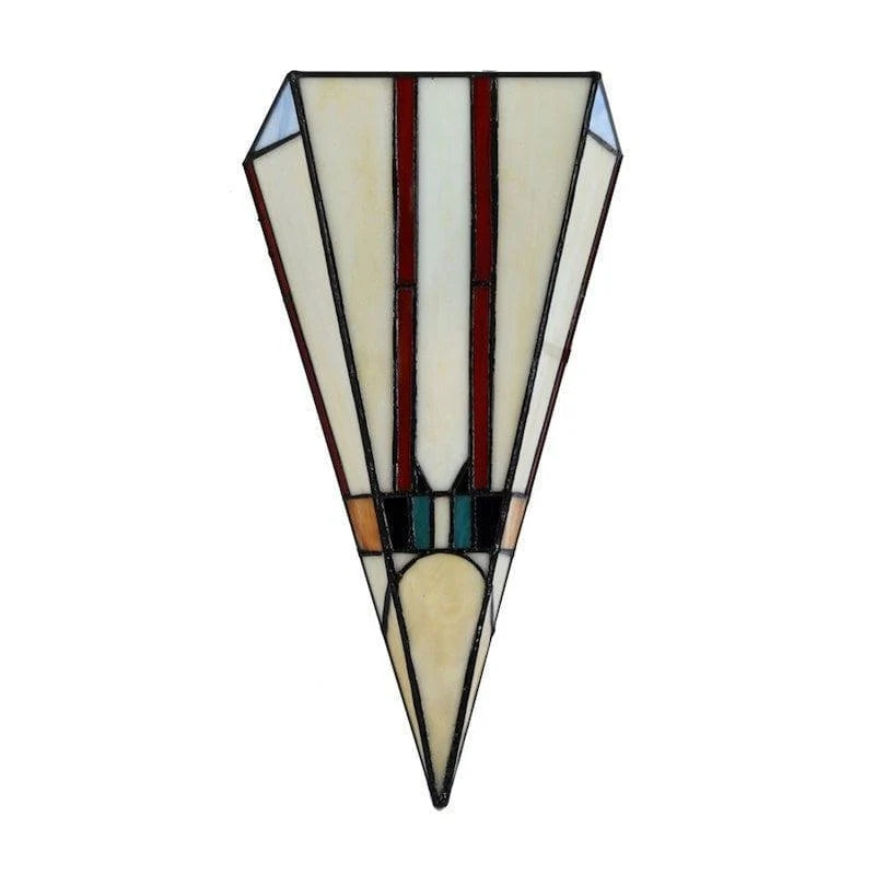 TF Sorenia Art Deco Stained-Glass Wall Light – Hand-Cut Glass Sconce for Living Room