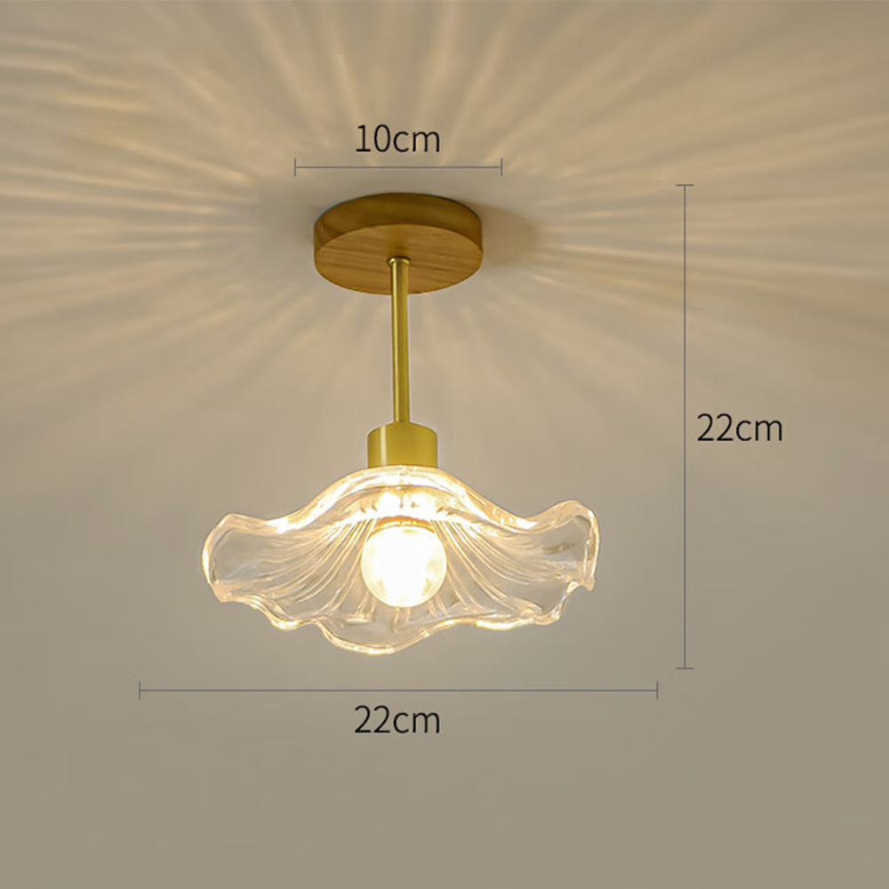 Flower Glass Ceiling Light - Elegant Floral Hallway Lighting