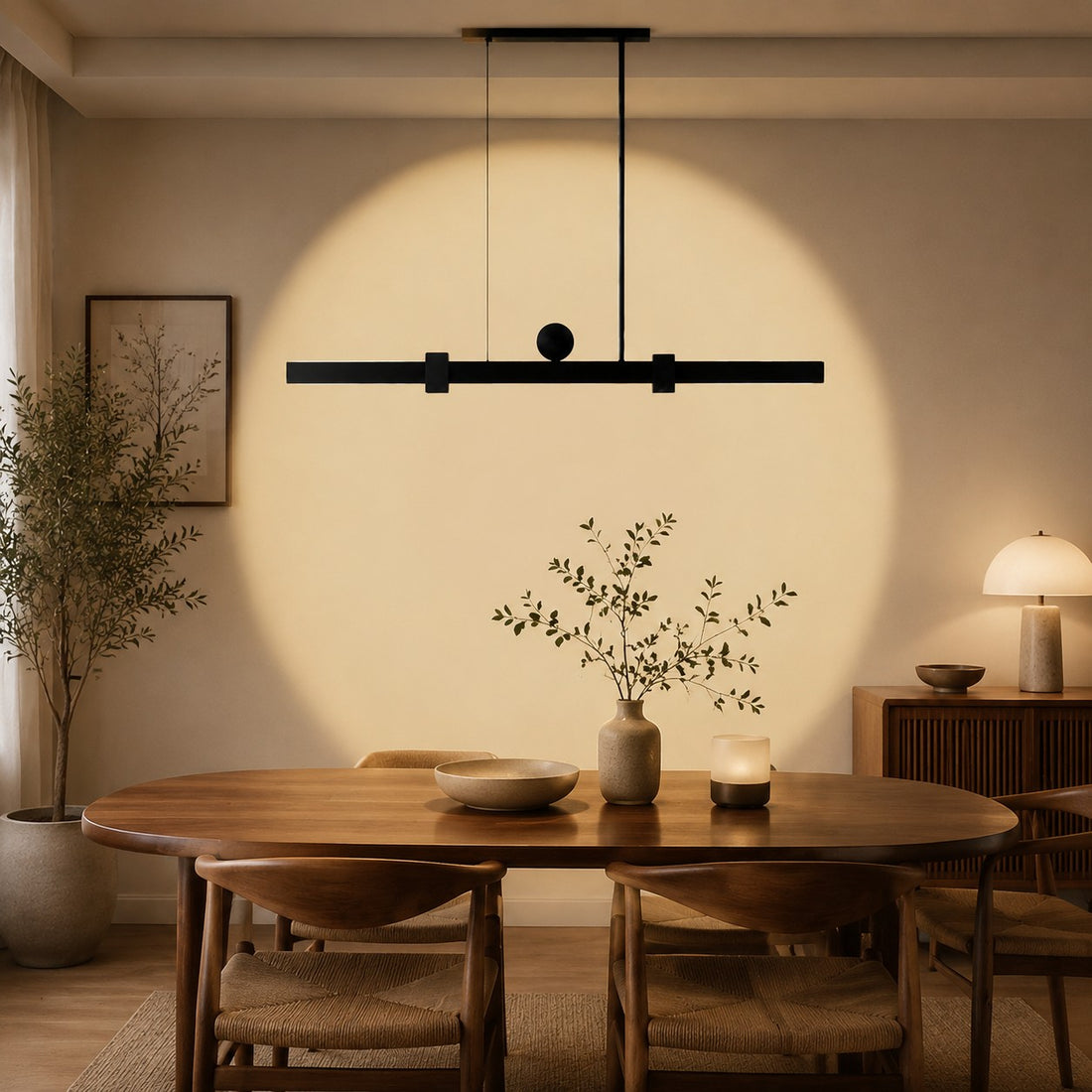 Linear Wall-Wash Dining Pendant Light